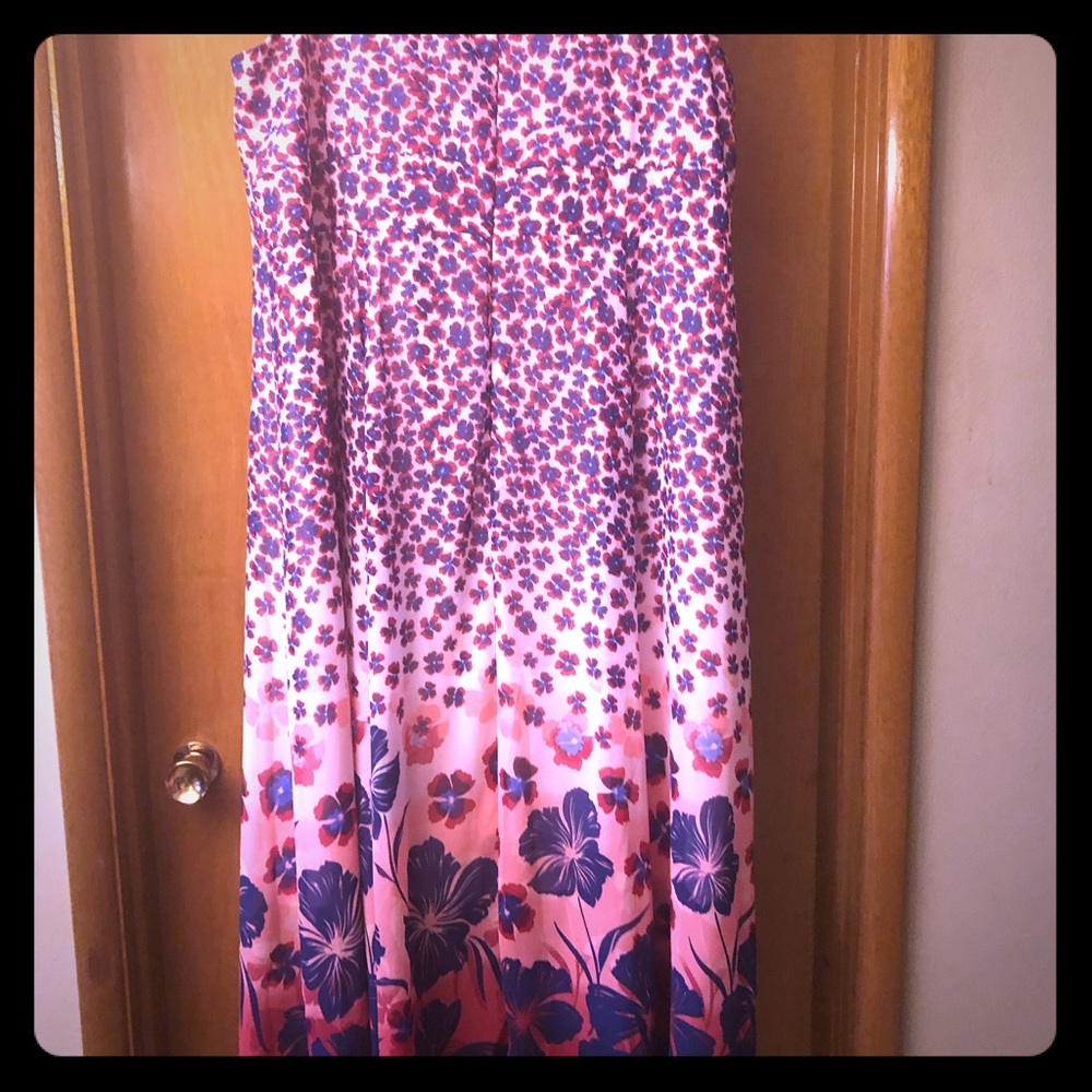 Size 24 Sleeveless Floral Dress